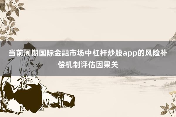 当前周期国际金融市场中杠杆炒股app的风险补偿机制评估因果关