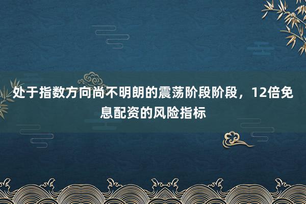 处于指数方向尚不明朗的震荡阶段阶段，12倍免息配资的风险指标