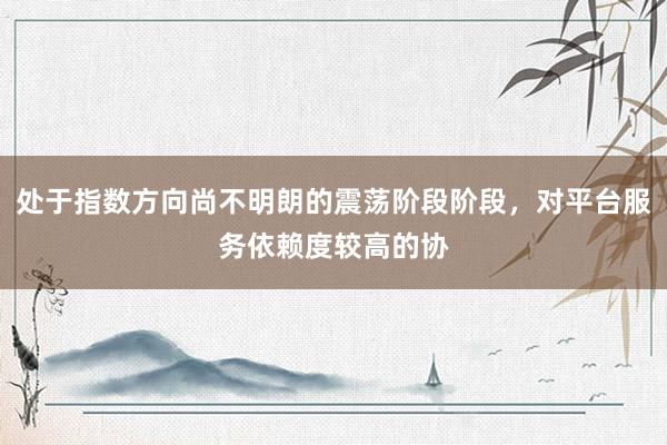 处于指数方向尚不明朗的震荡阶段阶段，对平台服务依赖度较高的协