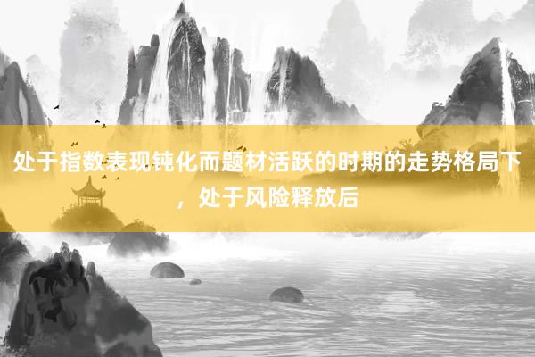 处于指数表现钝化而题材活跃的时期的走势格局下，处于风险释放后