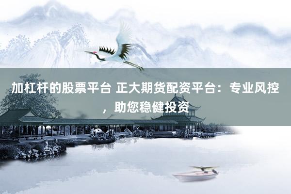 加杠杆的股票平台 正大期货配资平台：专业风控，助您稳健投资